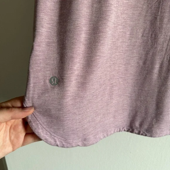 Lululemon Athletica Heather Dusty Rose Balancer Short Sleeve Shirt size Medium - Picture 10 of 12